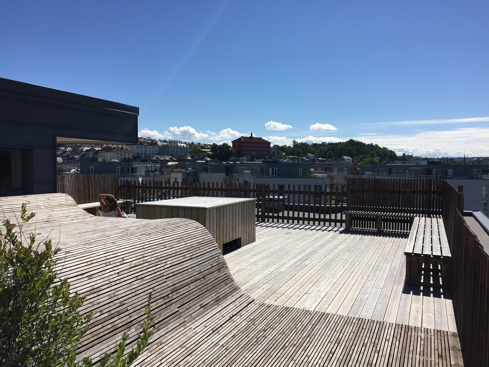 Felles takterrasse med fantastisk solforhold og utsikt Galleribilde