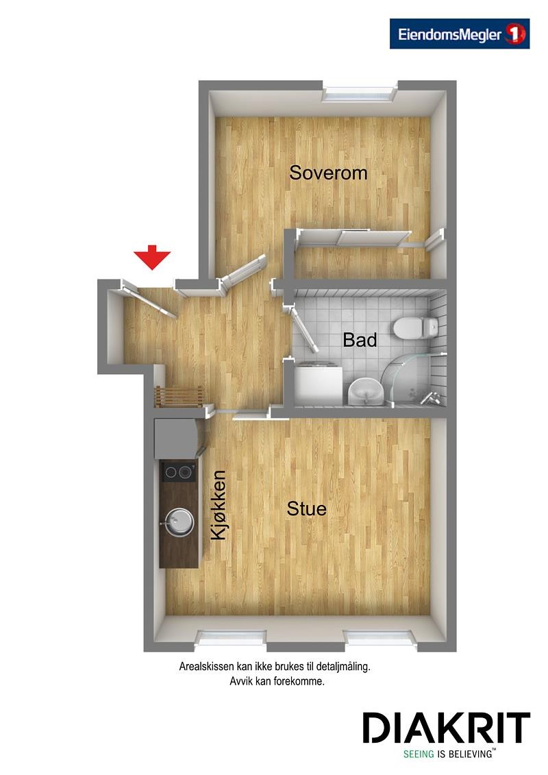 Plantegning 3D Galleribilde