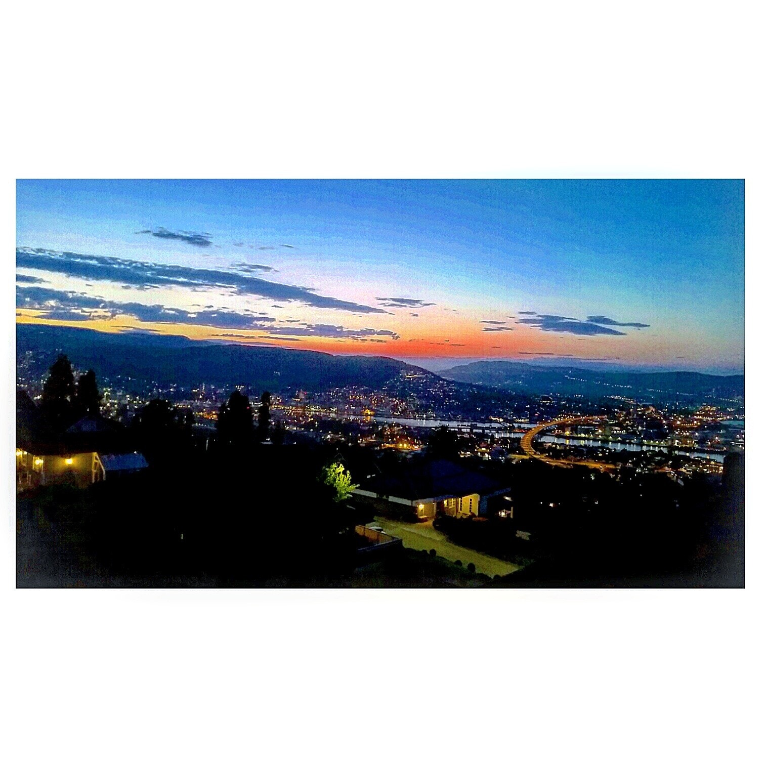 Nydelig utsikt over Drammen (privat bilde fra balkongen) Galleribilde