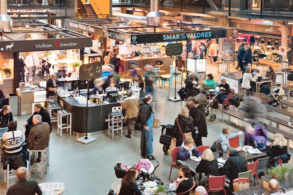 Mathallen med sitt rike tilbud Galleribilde