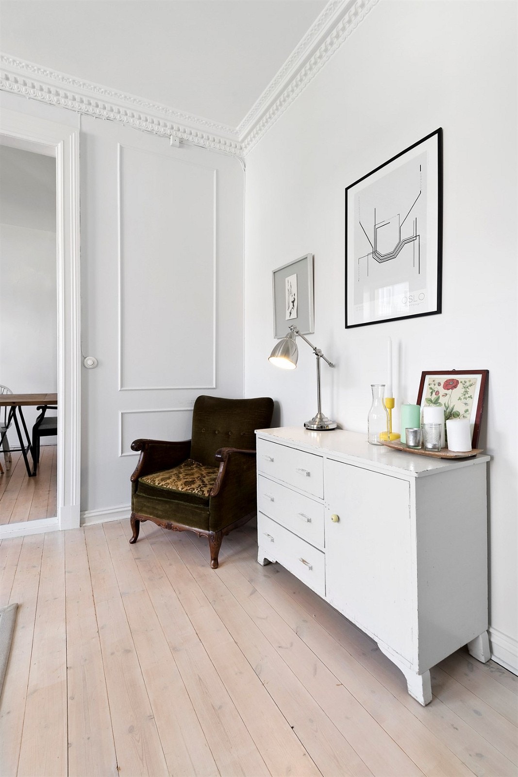 Stor stue med peis Galleribilde