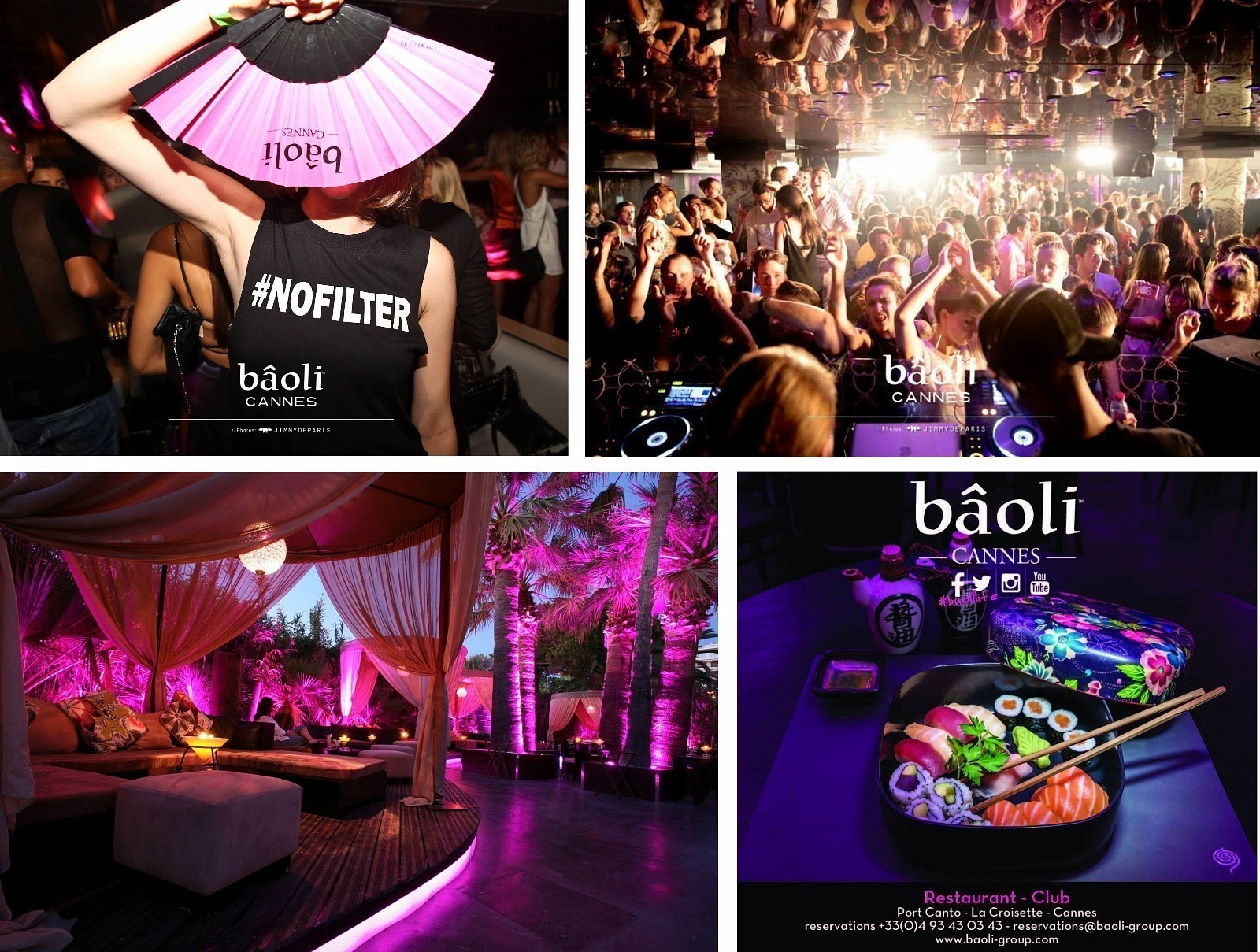 Nightlife in Cannes. Jeg anbefaler: ART DEPARTMENT 's party at Bâoli Cannes ! Galleribilde