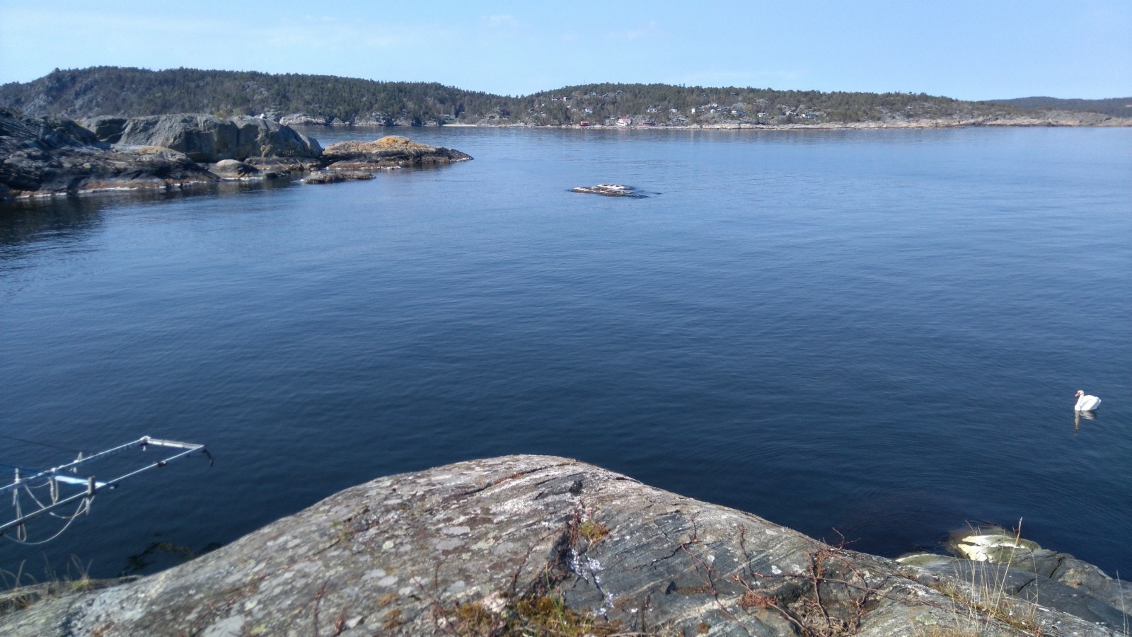 Utsikt mot Hydrostranda, Langesund til høyre for bildet Galleribilde