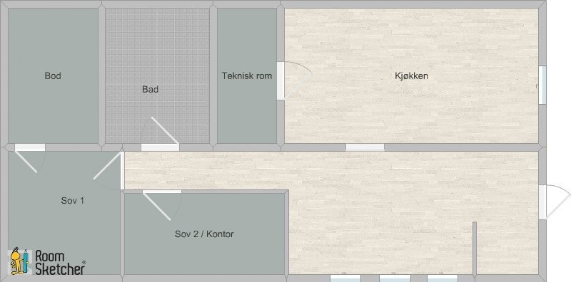 Plantegning (Ikke 100% riktige mål) Galleribilde