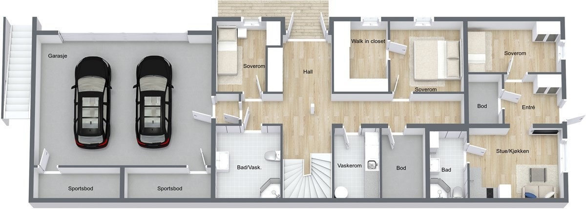 Plantegning 1.etasje Galleribilde