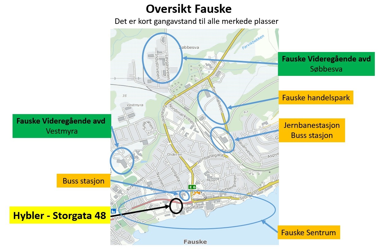 Kart - Hybel og skoler Galleribilde