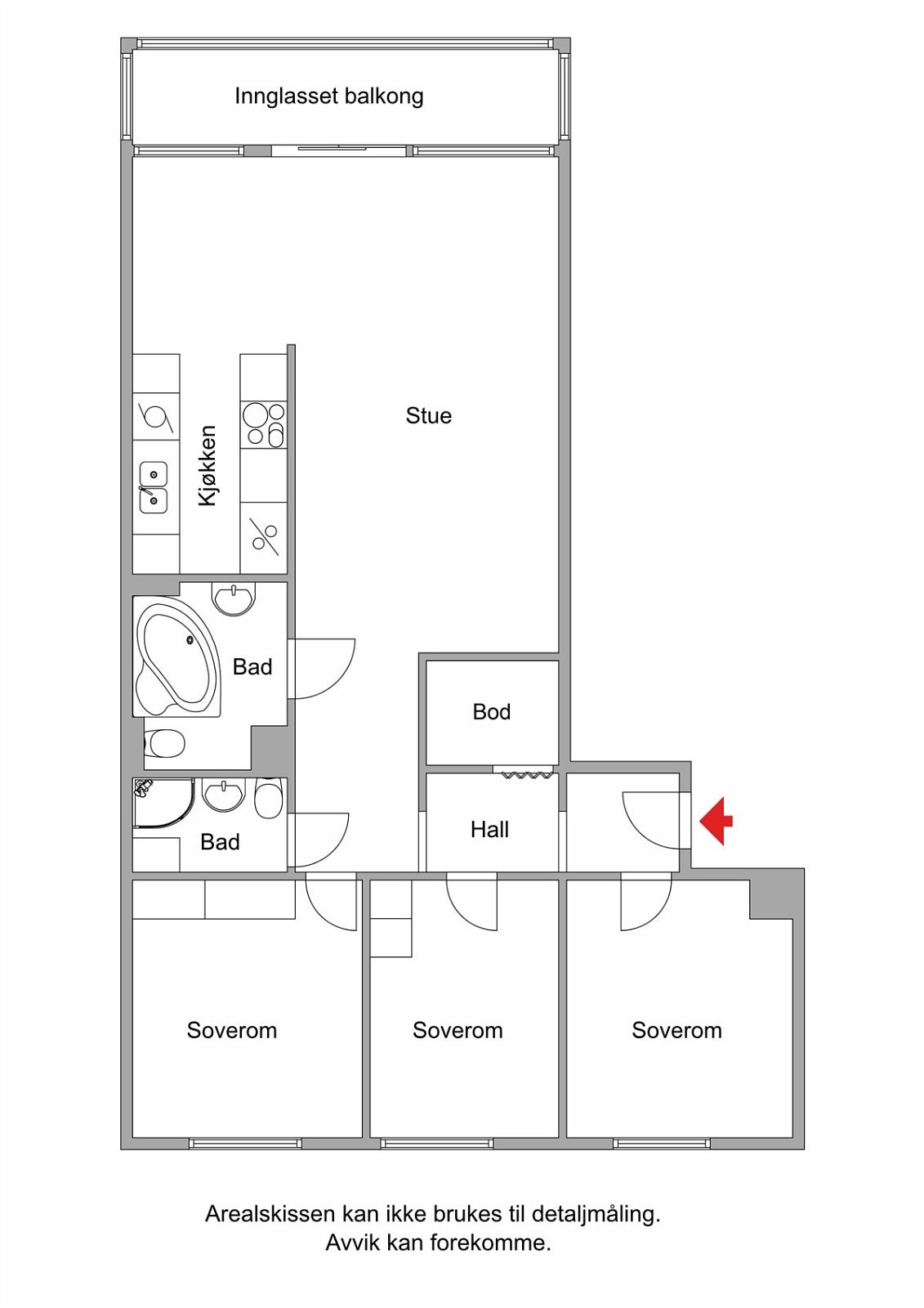 Plantegning Hovseterveien 52 A Galleribilde