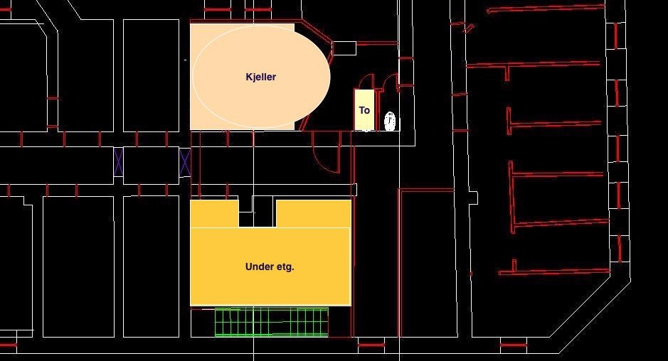 Tegninger underetasje og keller Galleribilde