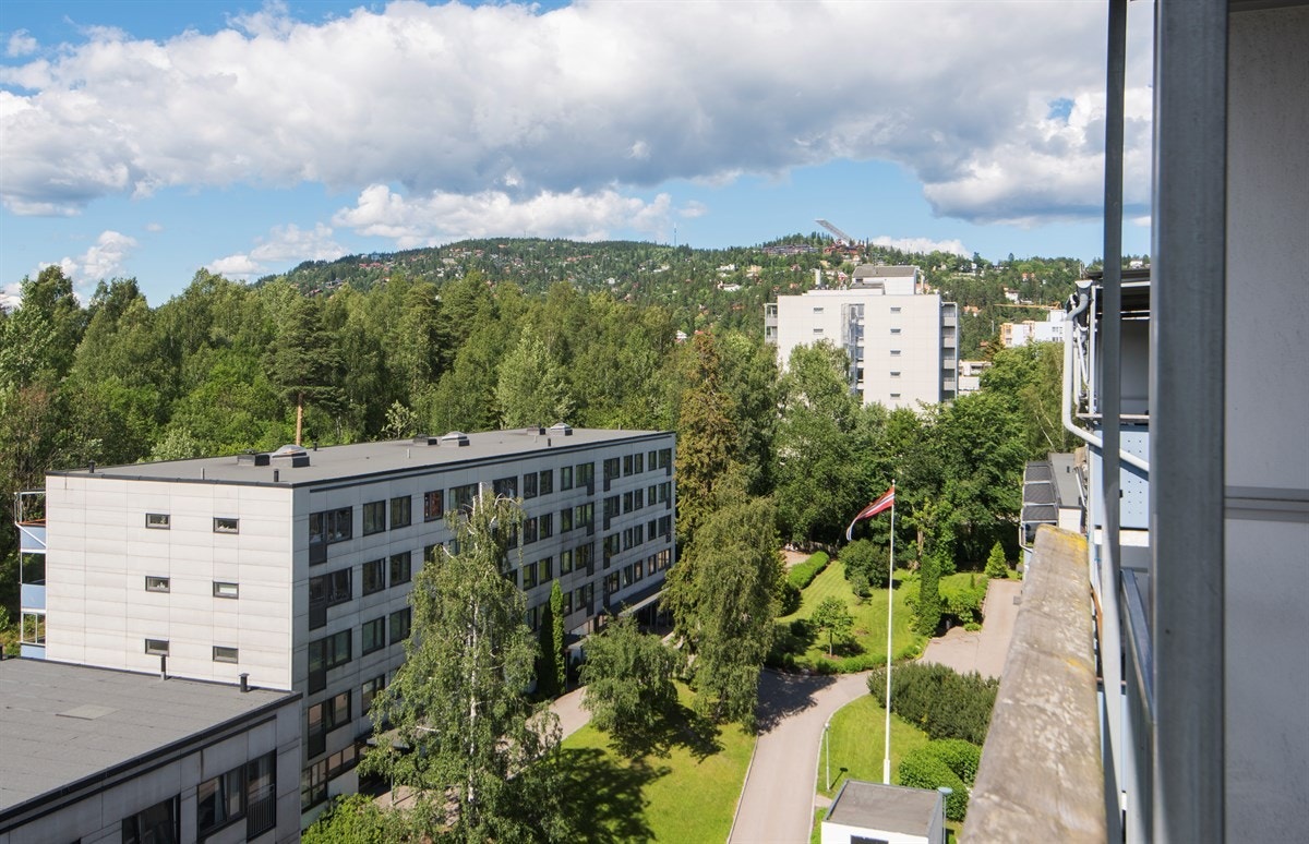 Leiligheten ligger høyt og fritt. Galleribilde