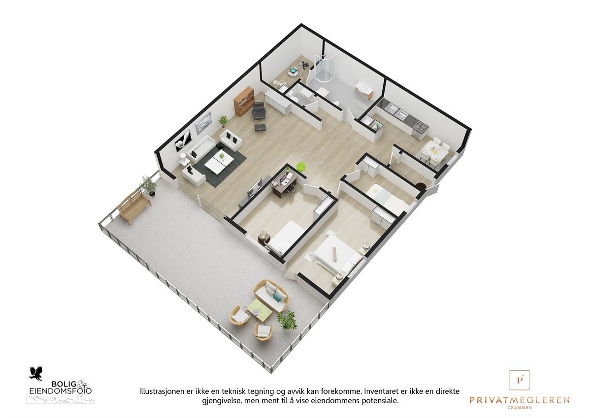 Plantegning Nedre Linneslia 20. Galleribilde