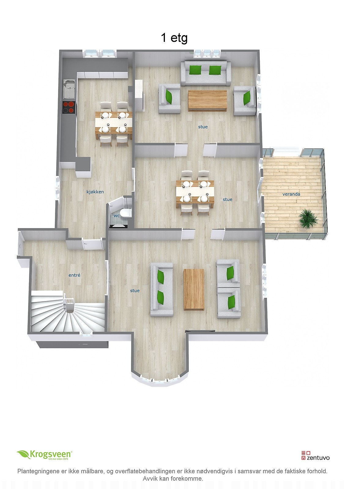 Plantegning 1.etg Galleribilde