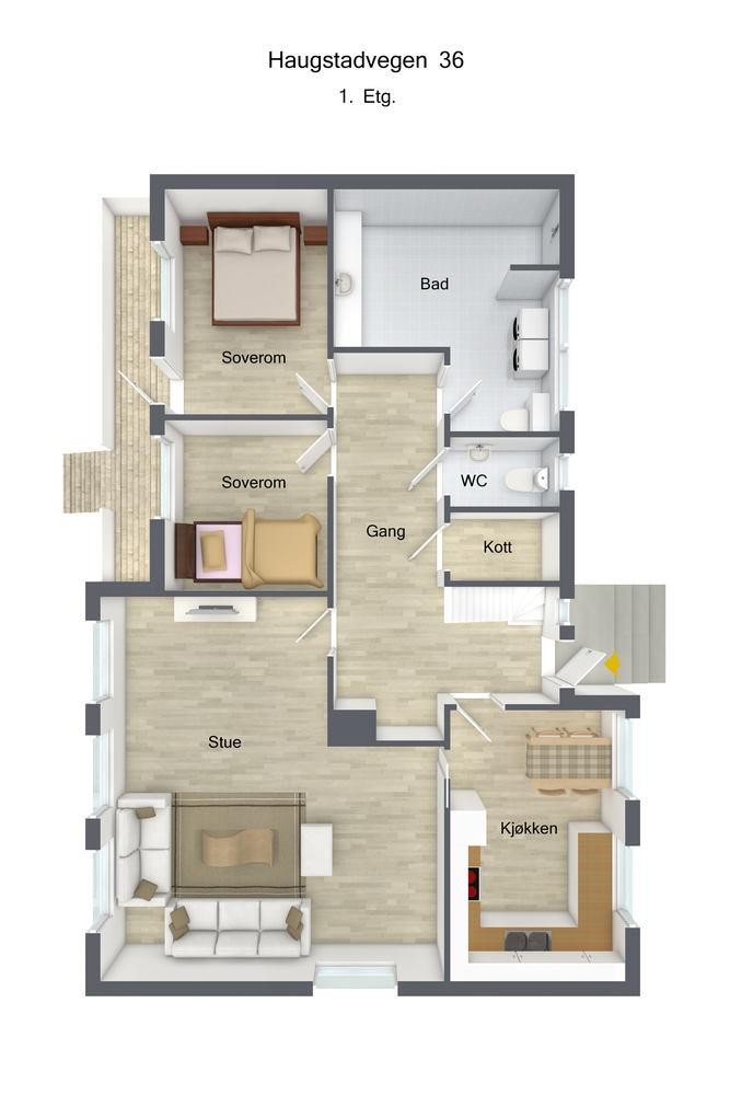 Floorplan 3D Haugstadvegen 36 02 3D Galleribilde