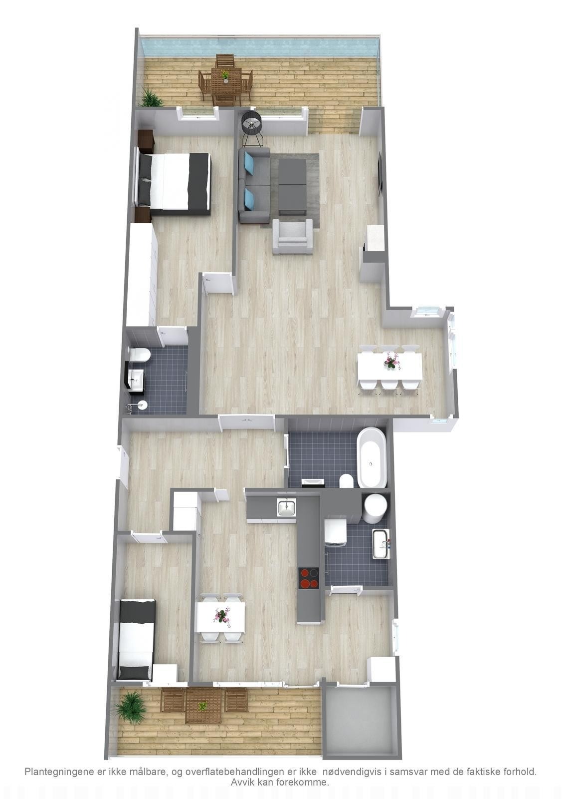 3D plantegning Galleribilde