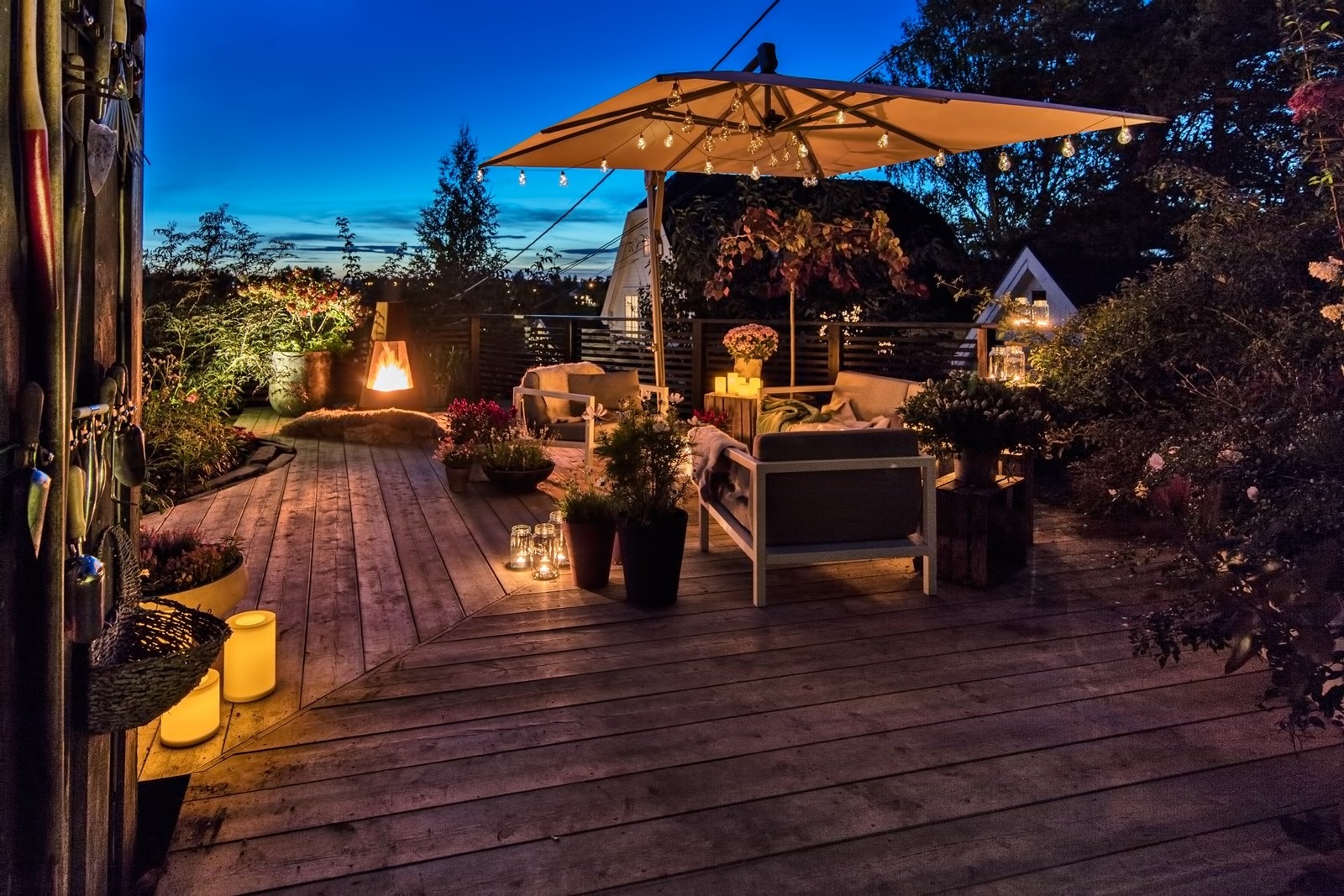 Kveldsstemning på terrassen Galleribilde