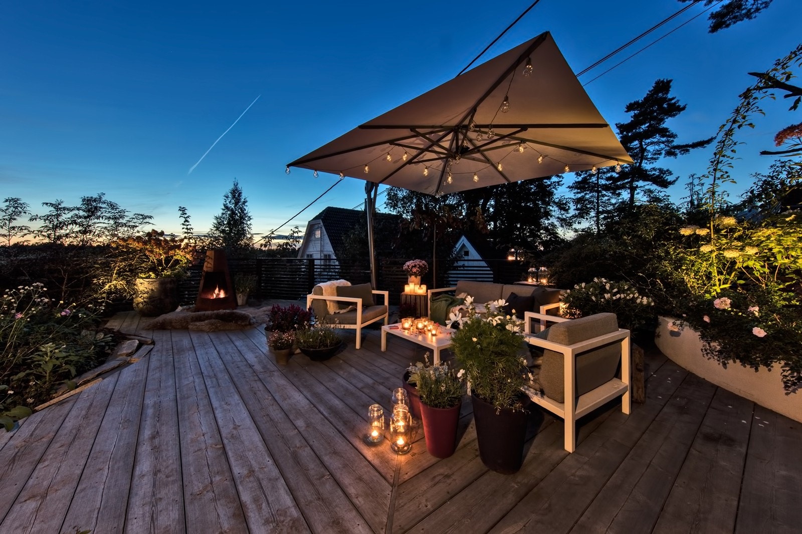 Kveldsstemning på terrassen Galleribilde