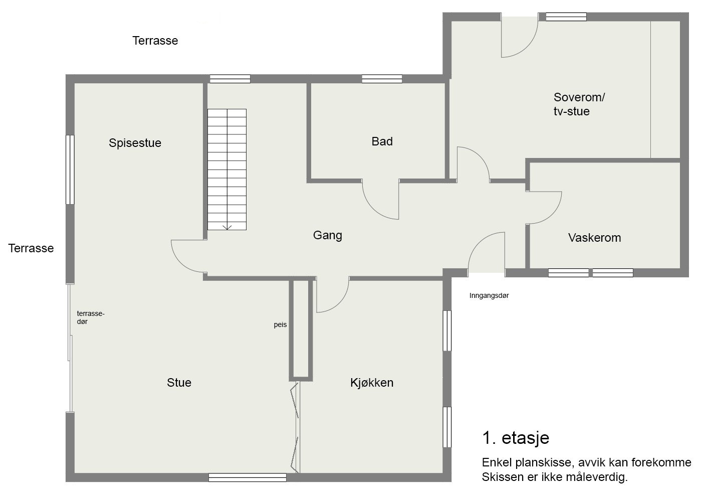 Plantegning - 1.etasje Galleribilde