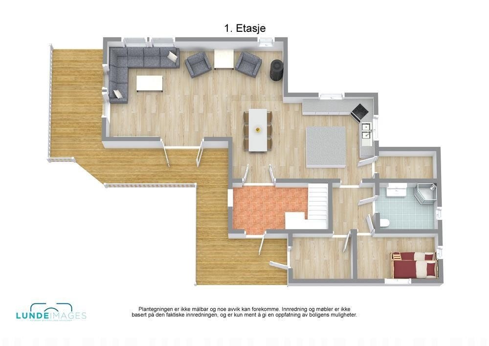 Plantegning 3D Galleribilde