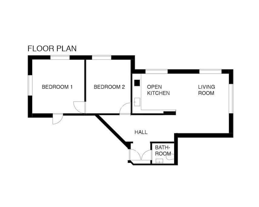 Tegning / floorplan Galleribilde