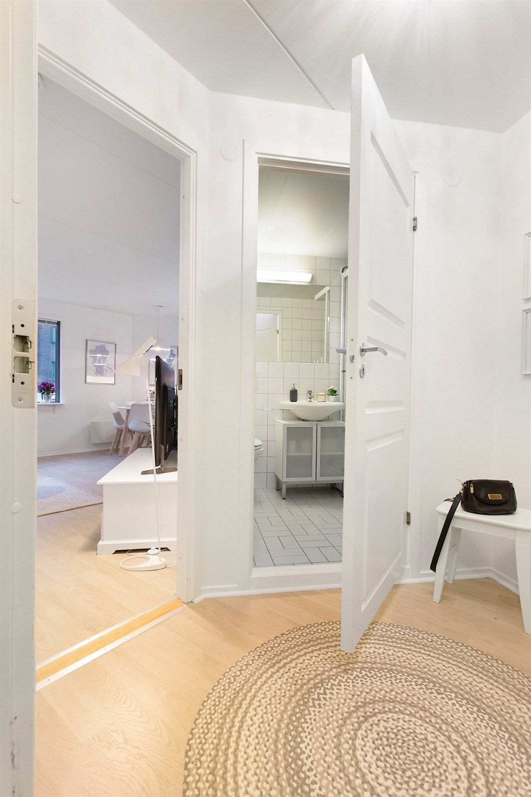 Baderommet er rehabilitert i regi av borettslaget. Galleribilde