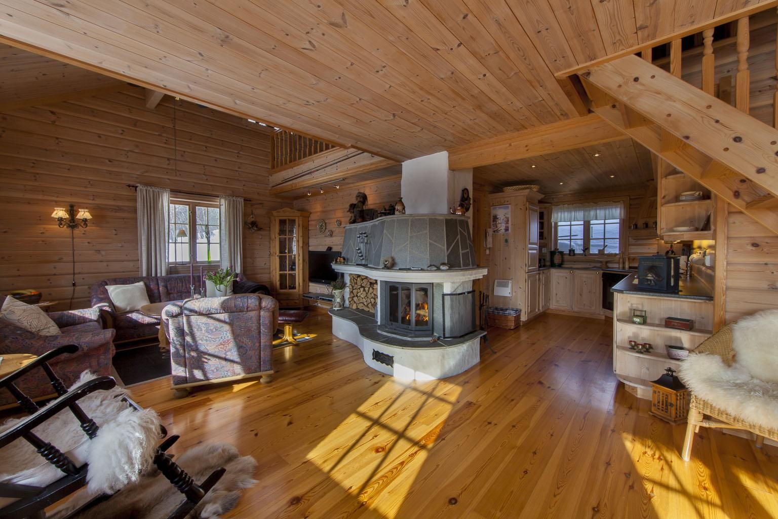 Stue med åpent kjøkken Galleribilde