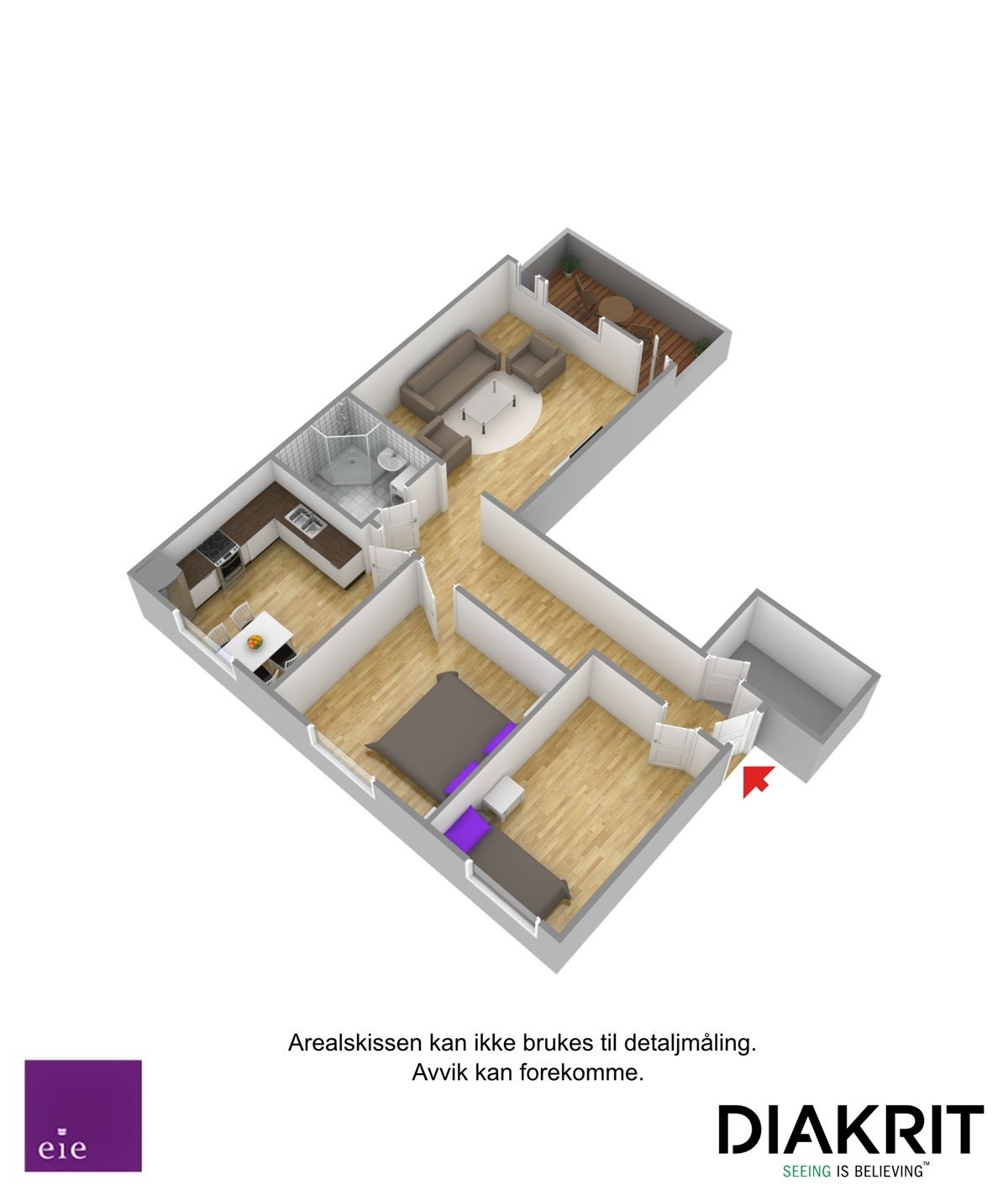 Plantegning 3D Galleribilde