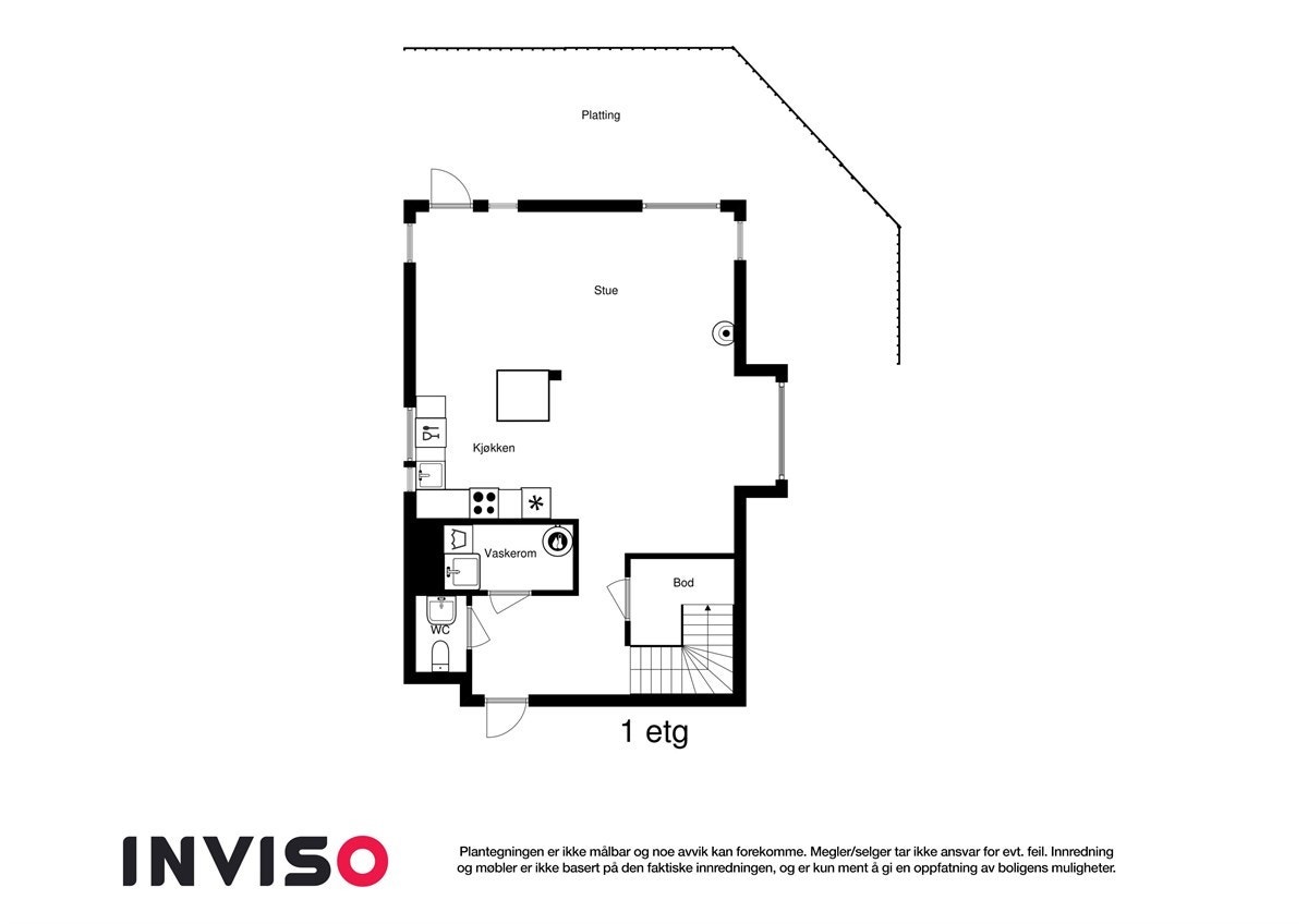 2D Plantegning - 1. etasje Galleribilde