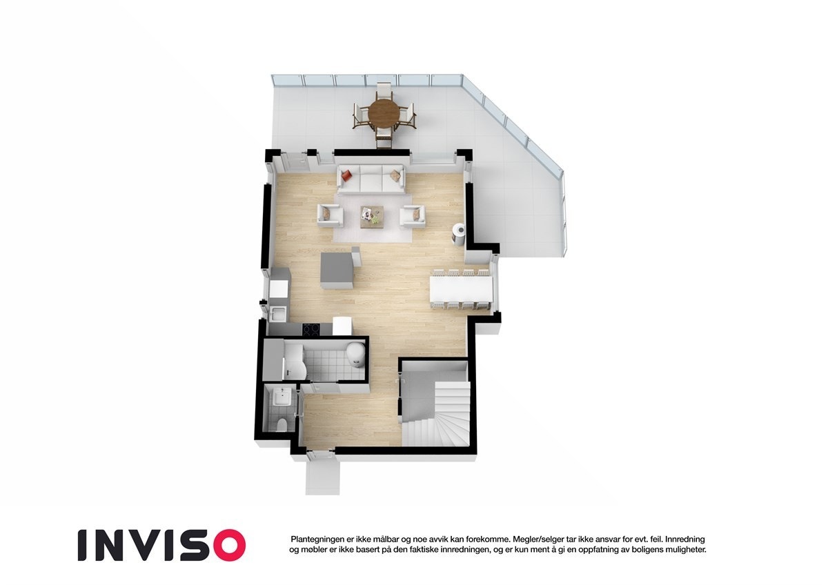 3D Plantegning - 1. etasje Galleribilde