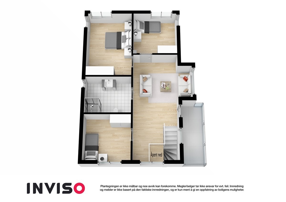 3D Plantegning - 2. etasje Galleribilde