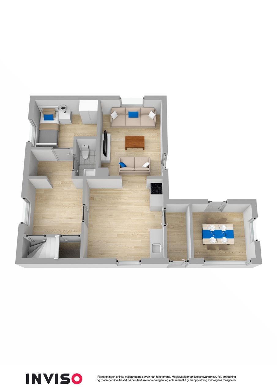 Plantegning 1. etasje Galleribilde