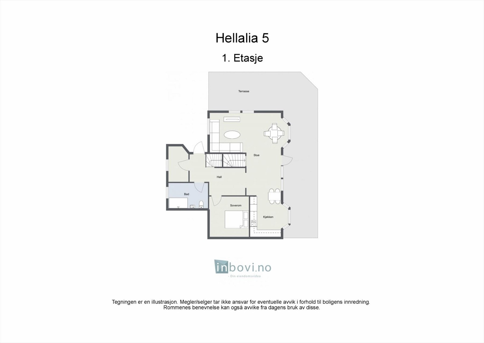 2D-plantegning 1. etasje Galleribilde