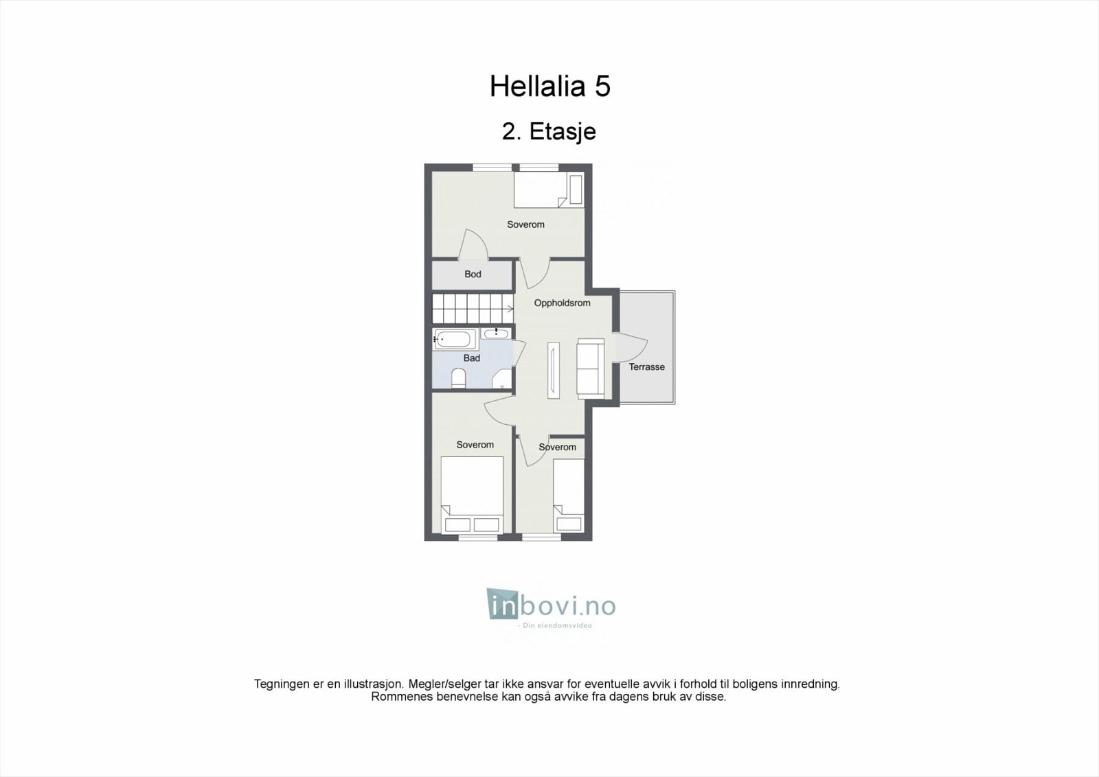 2D-plantegning 2. etasje Galleribilde