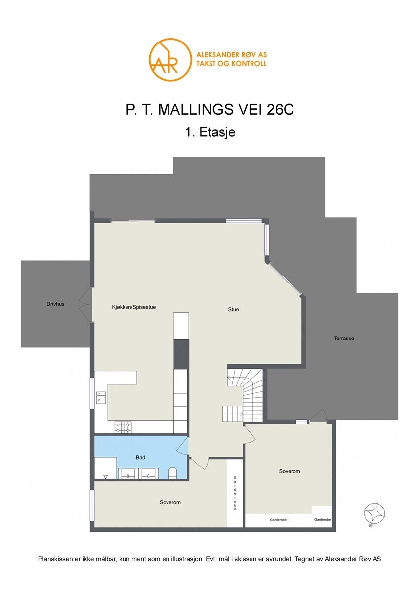 Planskisse 1. etg. Galleribilde
