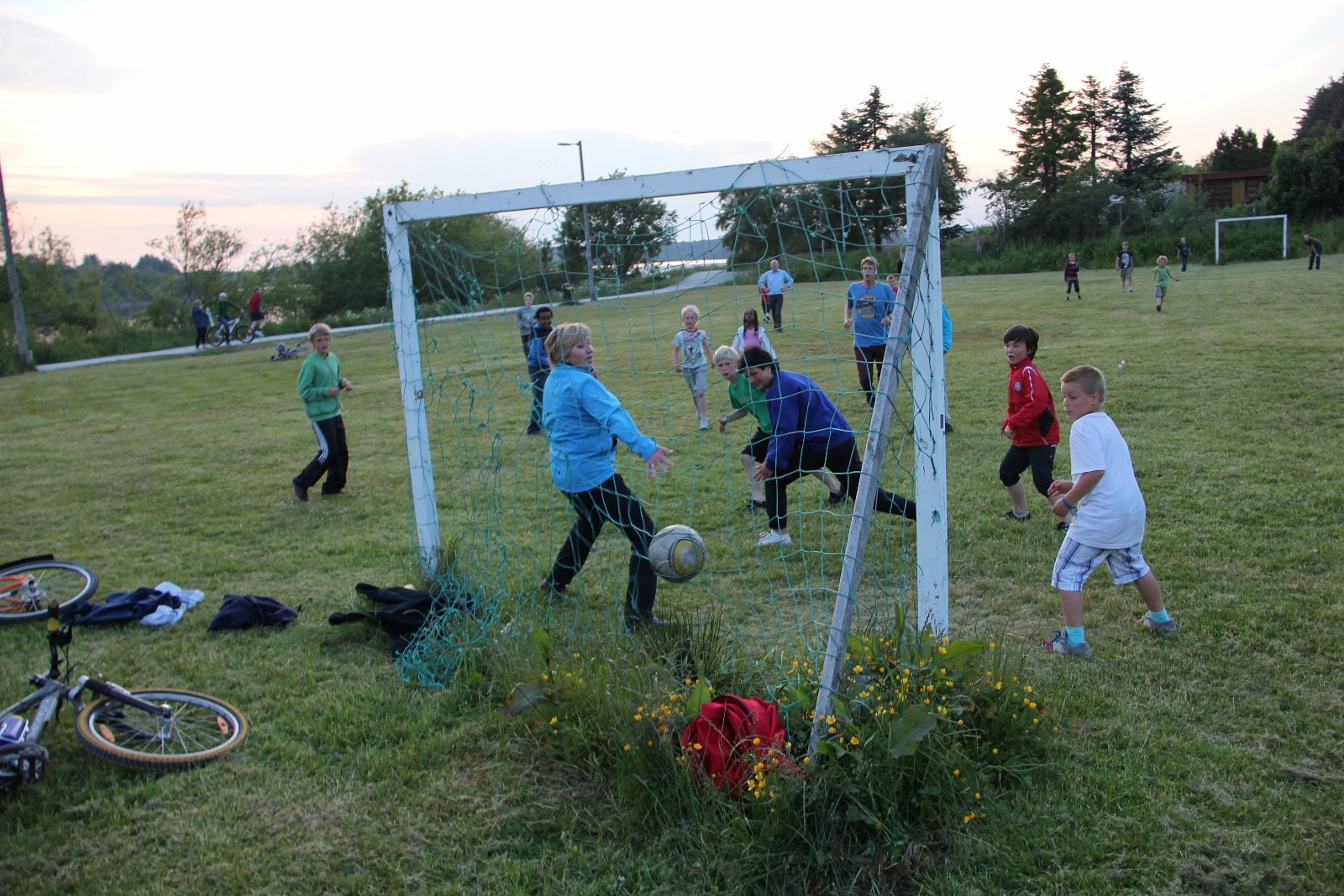 Playground football field next to the house. Completely refurbished by the municipality Galleribilde