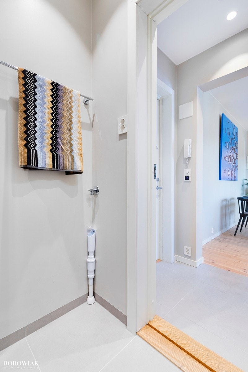 Opplegg til vaskemaskin på bad. Galleribilde