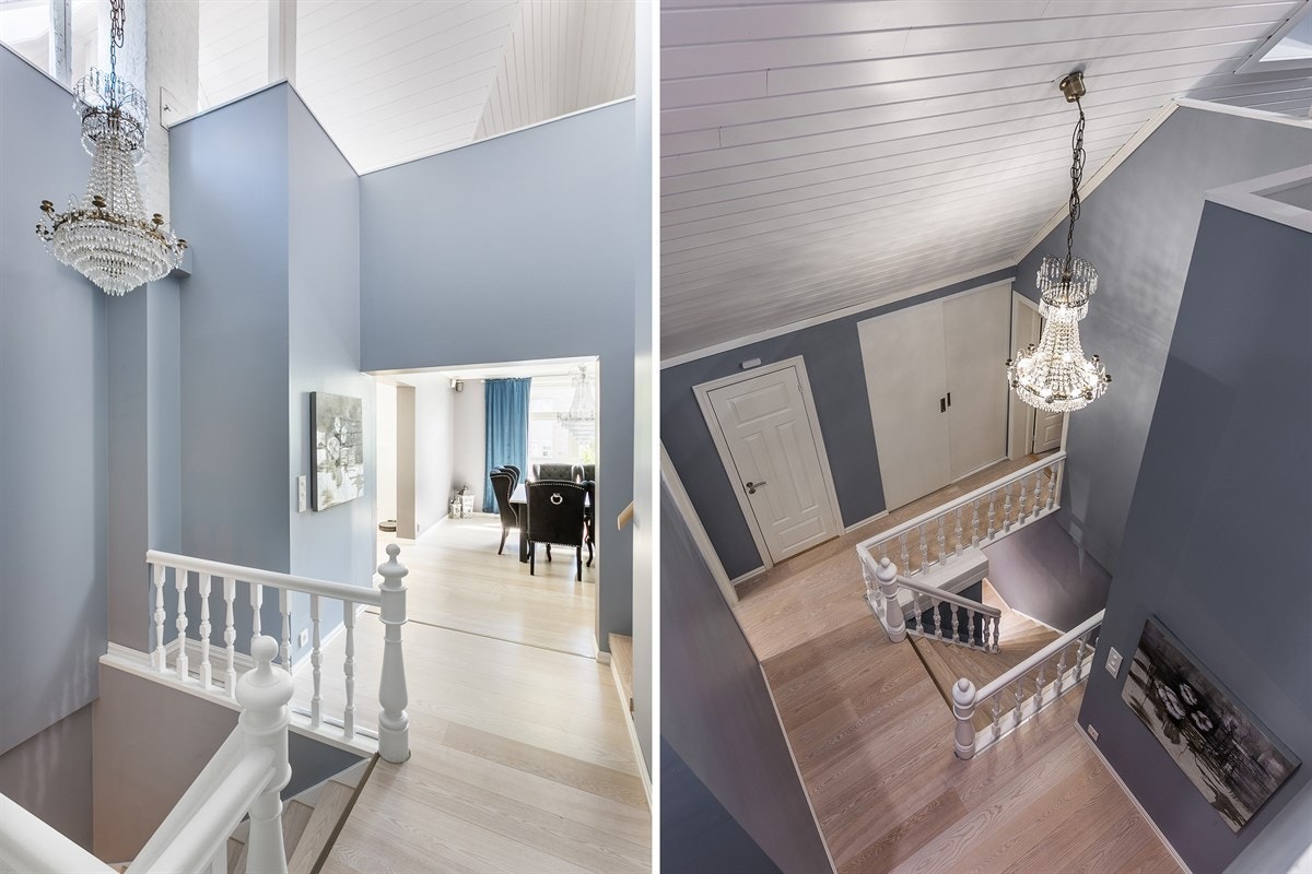 Vaskemaskinen og tørketrommelen finner sin plass skjult bak smarte skyvedører ved siden av toalettrommet. Galleribilde