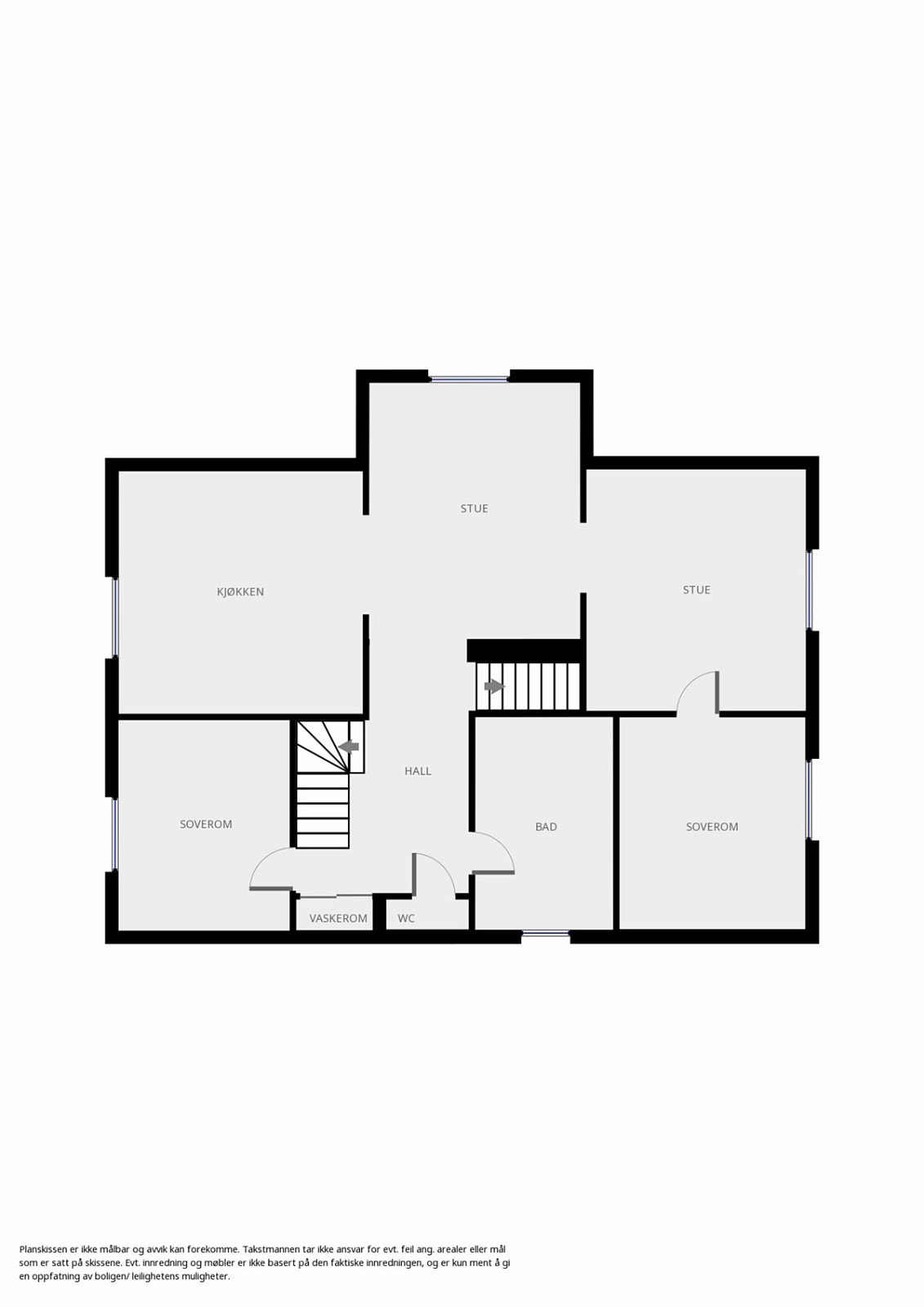 Veiledende planskisse - andre etasje. Galleribilde