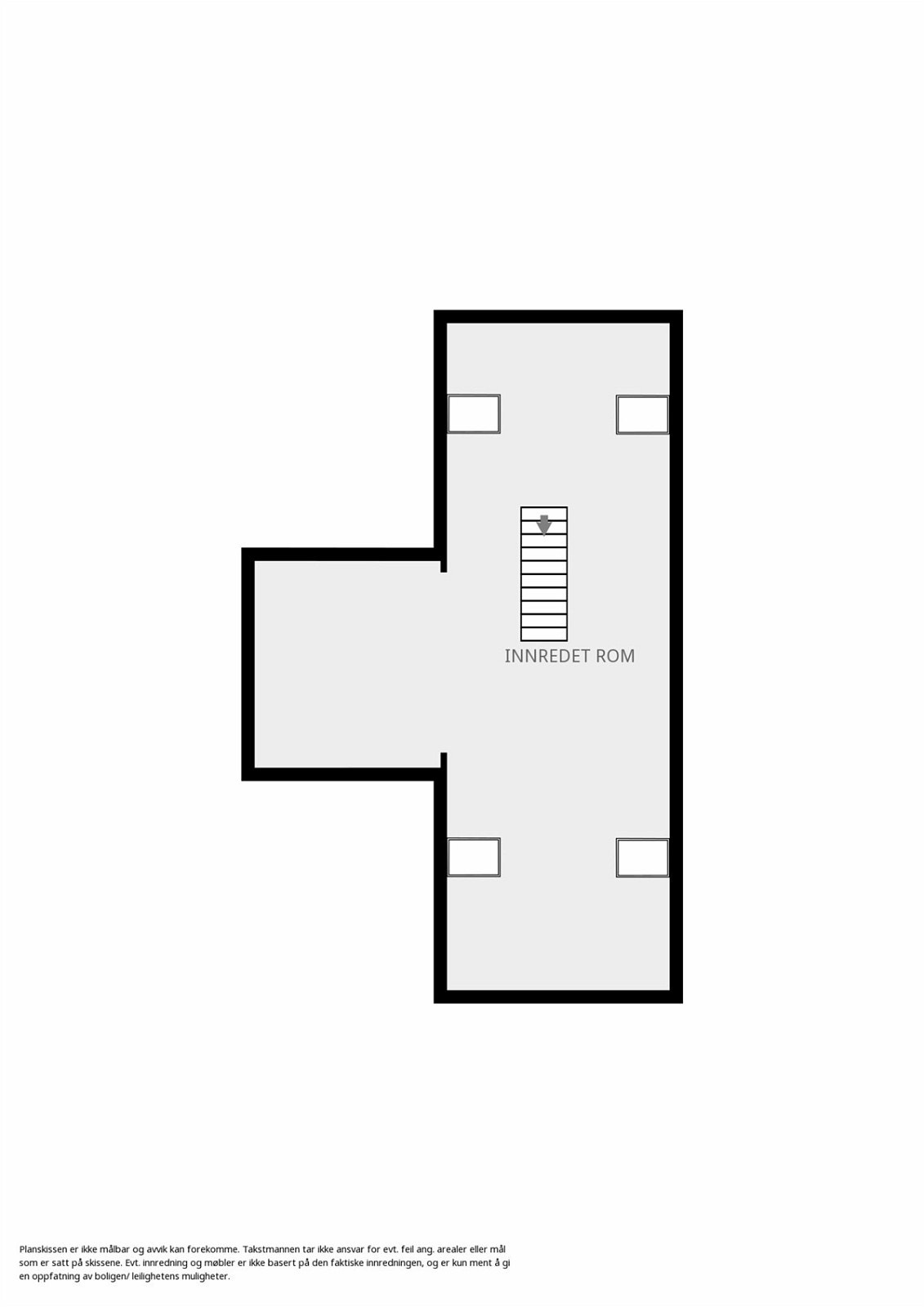 Veiledende planskisse - loft. Galleribilde