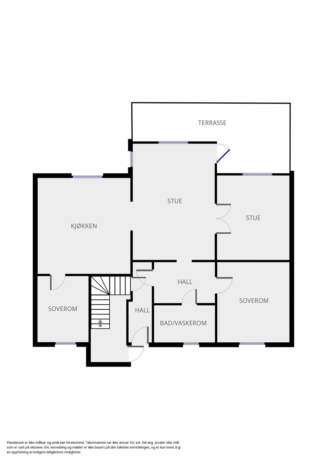 Veiledende planskisse - første etasje. Galleribilde