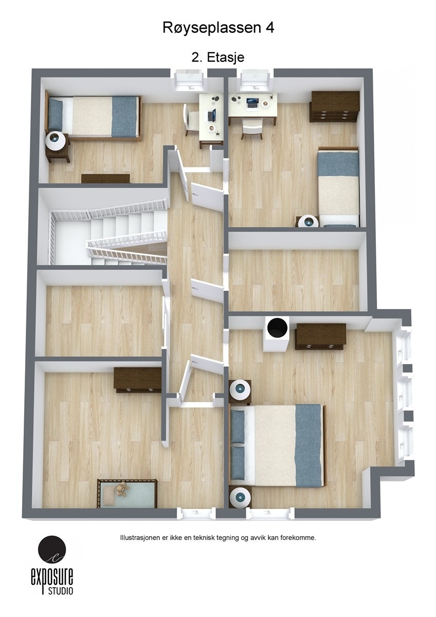 Plantegning 2. etasje Galleribilde