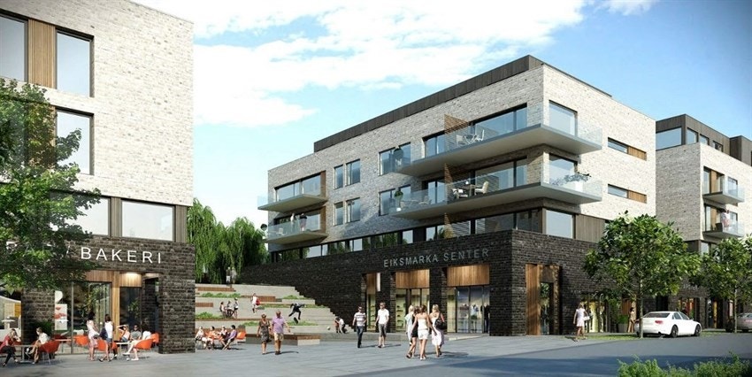 Det er få minutter til nye Eiksmarka senter som åpner i 2018 Galleribilde