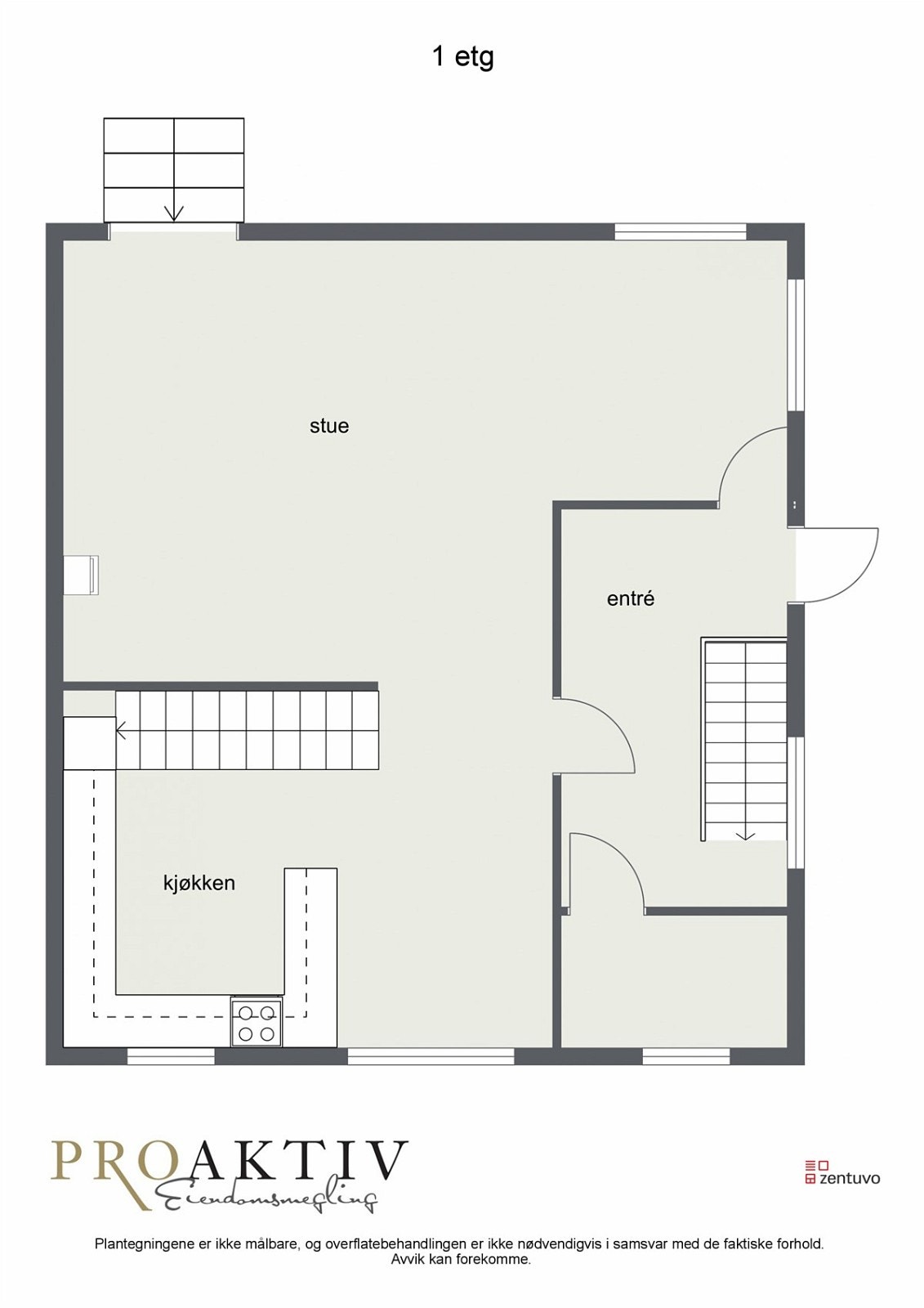Plantegning 1.etg. Galleribilde