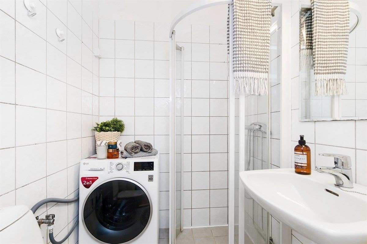 Alternativ løsning om man ønsker vask/tørk i badet. Galleribilde