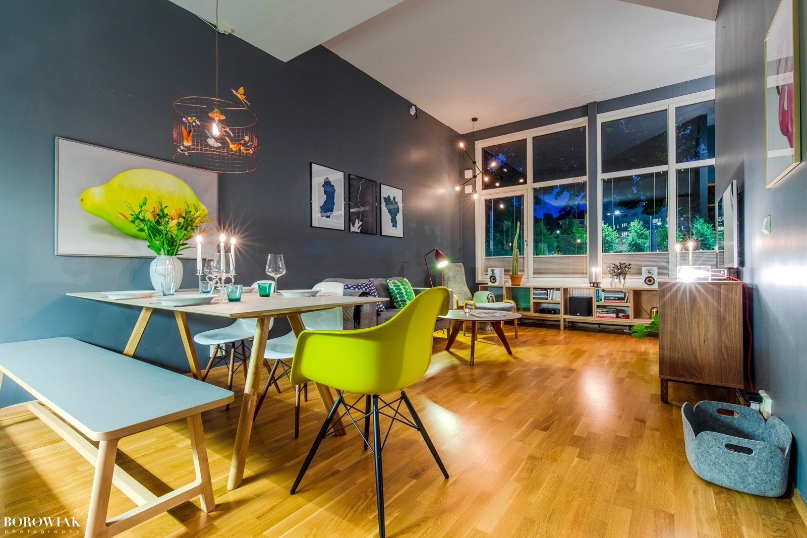 Kveldsstemning stue Galleribilde