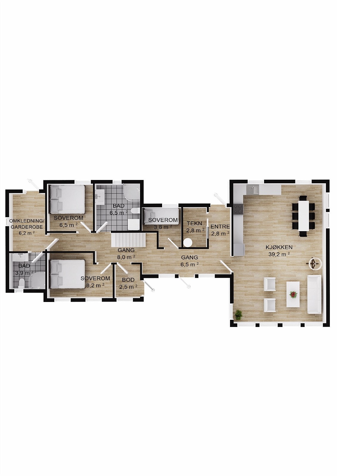 Planløsning første etg Galleribilde