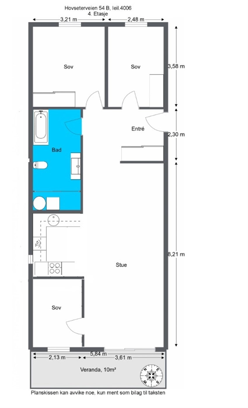 Alternativ plantegning med ekstra soverom Galleribilde