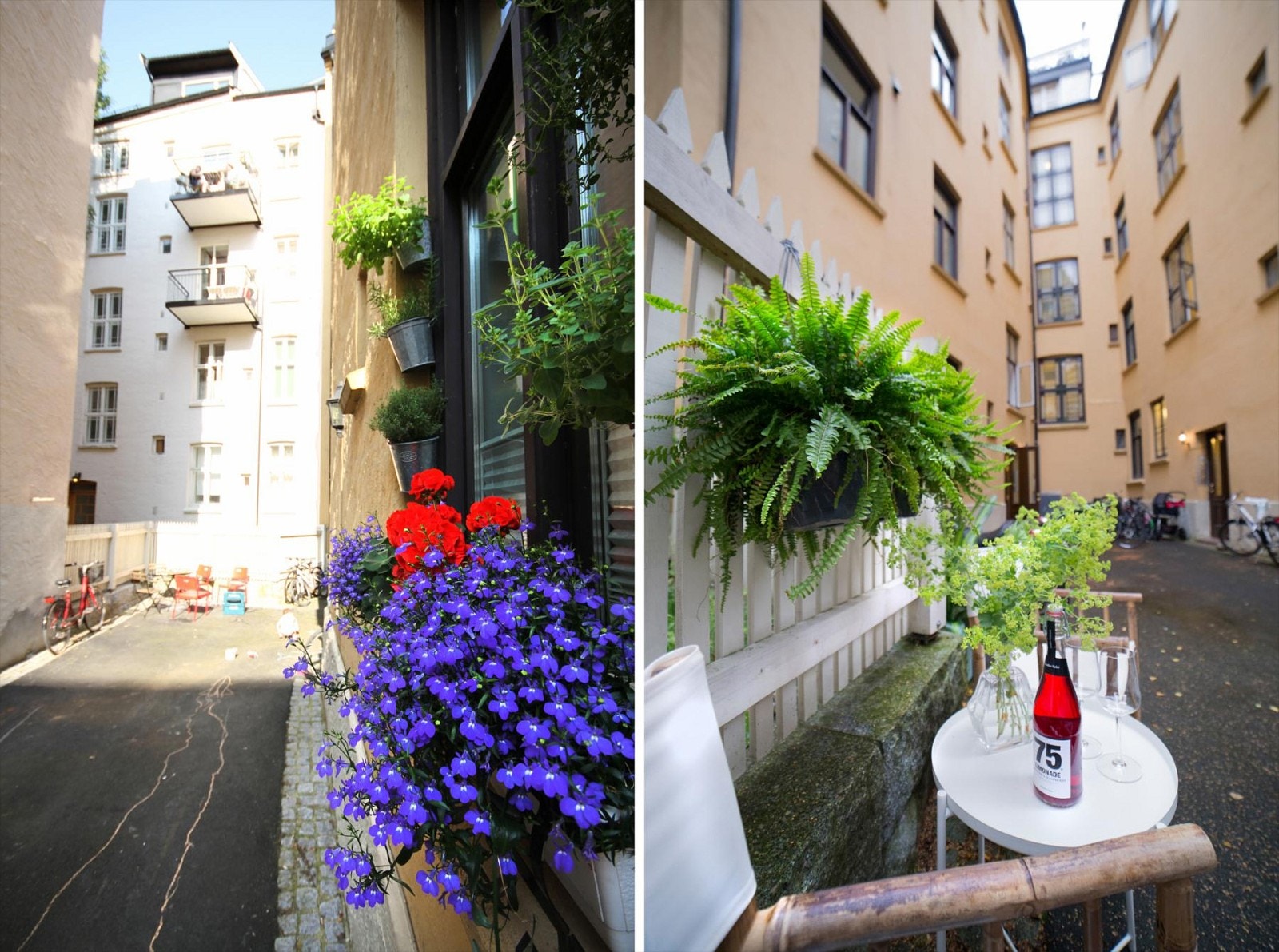 Asfaltert og skjermet indre gård. Låst port mot Stensgata. Galleribilde