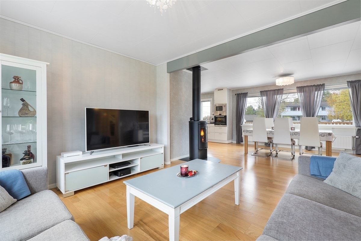 Rommet kan lett møbleres i ulike soner. Galleribilde