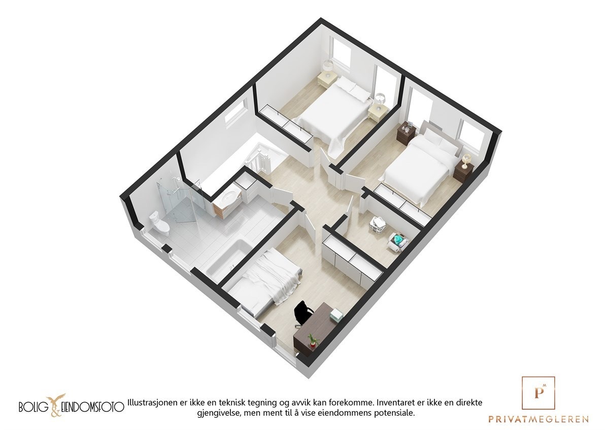 Plantegning andre etasje. Galleribilde