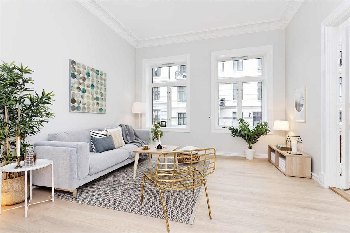 Lys og innbydende stue Galleribilde