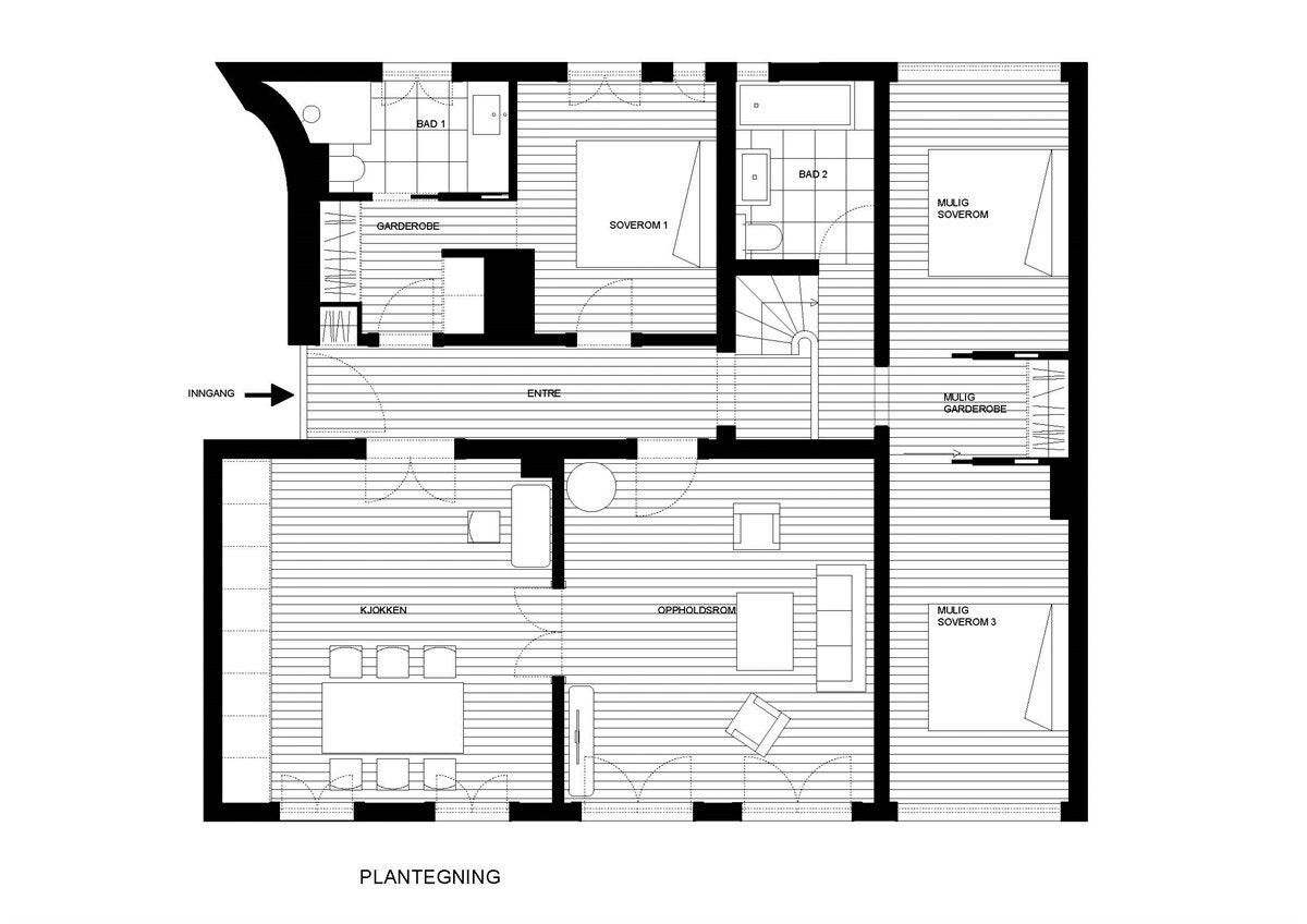 Ullevålsveien 47 B - Plantegning Galleribilde